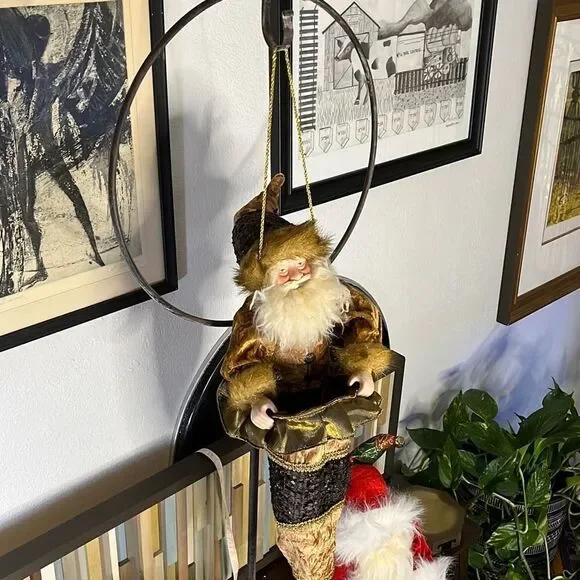 Mark Roberts Stocking Santa and figure vintage fine detail